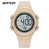 Sanda SD6372 New Electronic Watch Stylish Waterproof Colorful Lights Student Watch Popular Sports Watch
