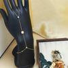 18K Gold Plated Stainless Steel Hand Chain Finger Ring Clover Heart Star Zircon Geometric Charm Dainty Stackable Women's Jewelry