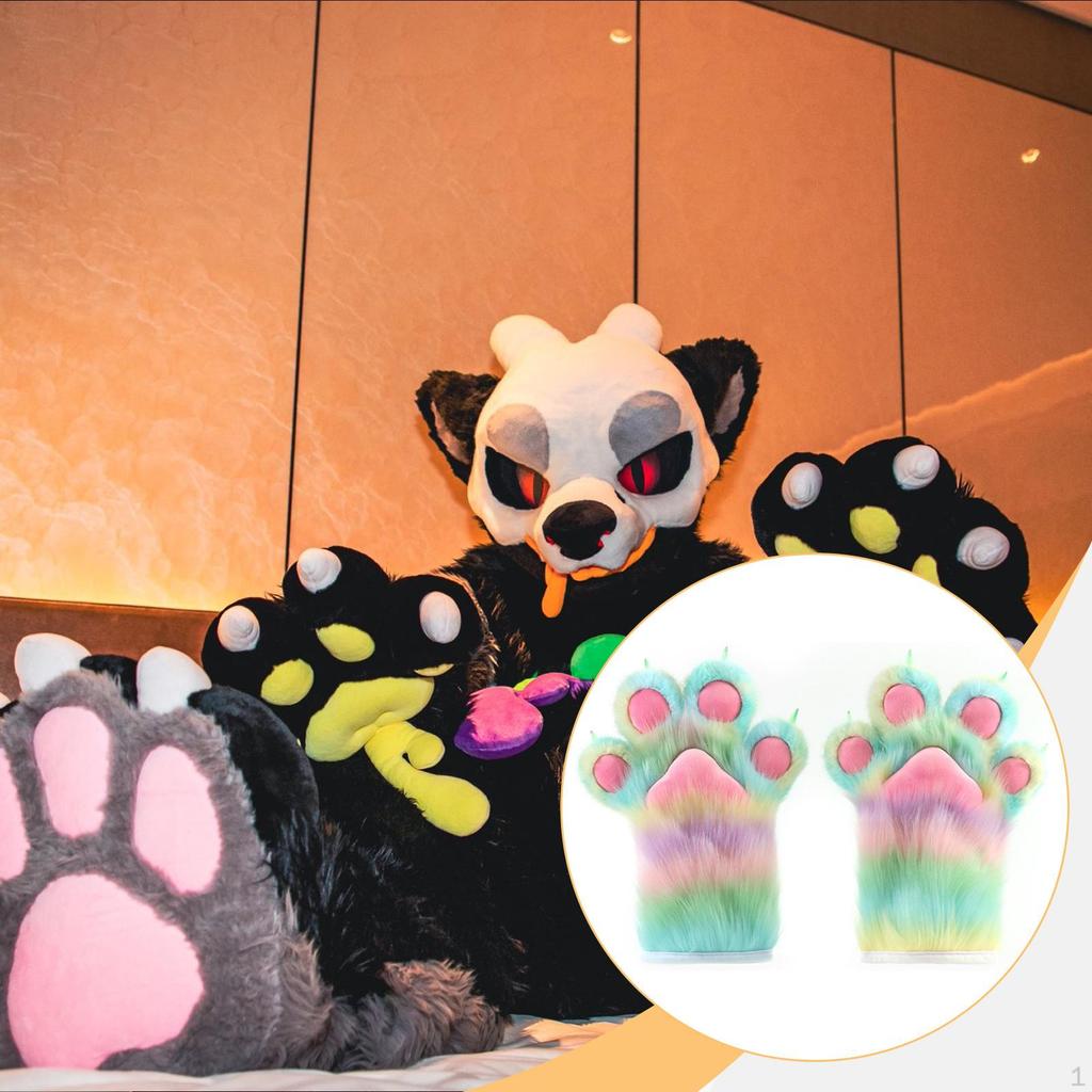 Animal Paws Gloves Adorable Cosplay Costume Accessories for Fancy Dress