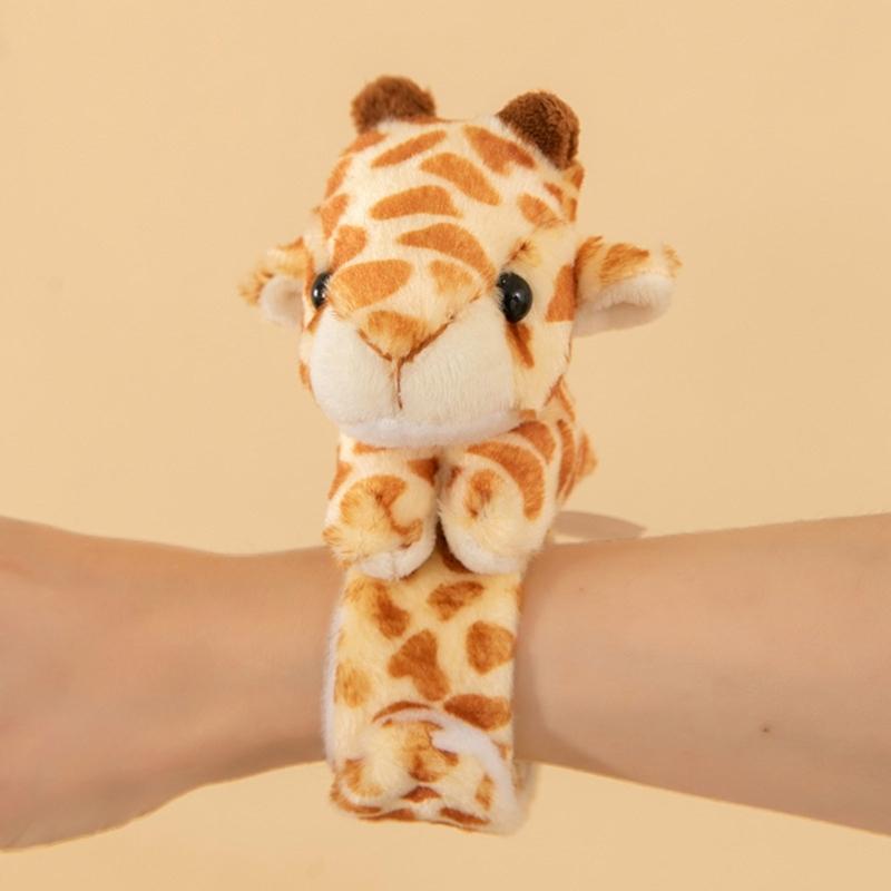 Stuffed Animal Slap Bracelet Plush Wristband Snap Wrist Band Creative Fashionable Bracelet Jewelry for Kids Party Gift