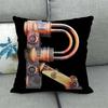 Science fiction style letters Digital printing short plush pillow covers for car sofa office cushion cover home goods