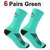 1/6 Pairs Men Women Outdoor Sports Cycling Socks Fashionable Prints Soft Comfortable Sweat Wicking Breathable Running Socks