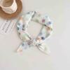 [18 cotton and linen] French high-end bag head small square scarf women's seaside photo silk scarf spring and autumn decorative versatile scarf