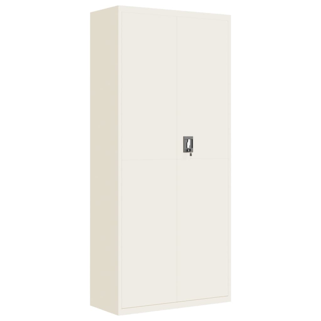 Vidaxl Document Cabinet, White, 90X40X200 Cm, Steel