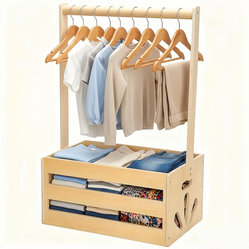 

Modern Wooden Shelf Basket with Handles - Versatile Storage Box for Home Organizing - Ideal Shower Gift & New Parents Present жёлтый
