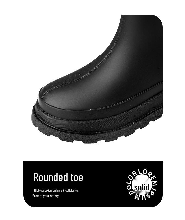 Damen Hohe Rutschfeste Gummistiefel - Wasserdichte Gummischuhe für Alle Jahreszeiten