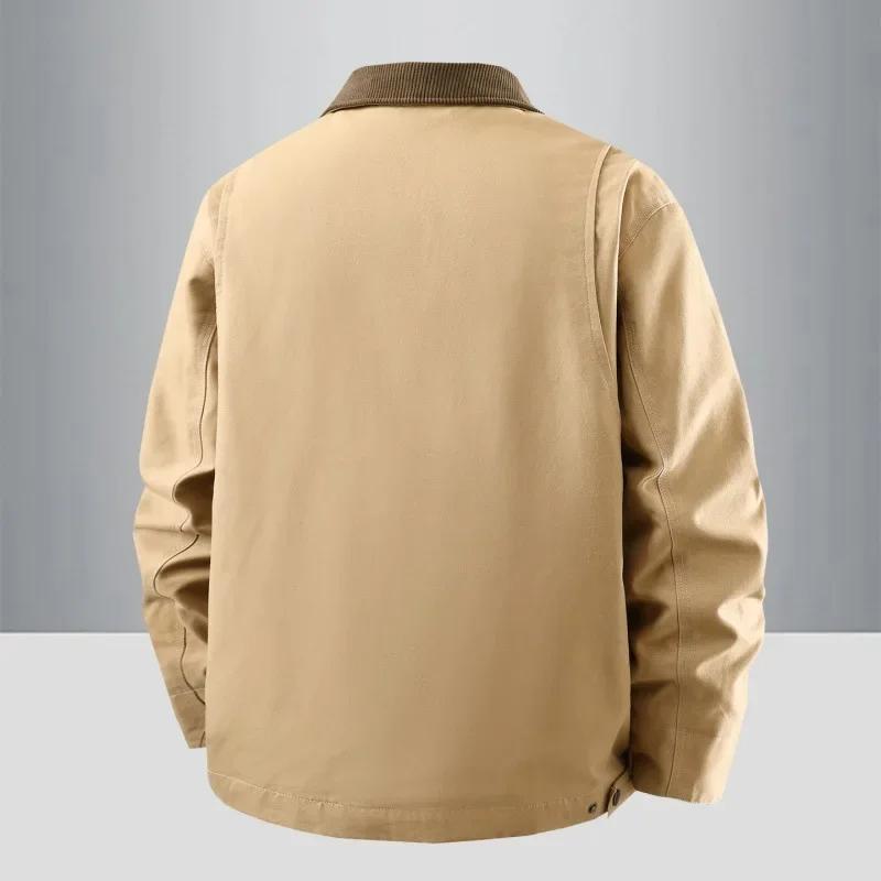 Outdoor Sports Casual Business Jacket Loose Fit Stand Collar Men's Outerwear Spring Autumn Lightweight Overcoat Men Jacket