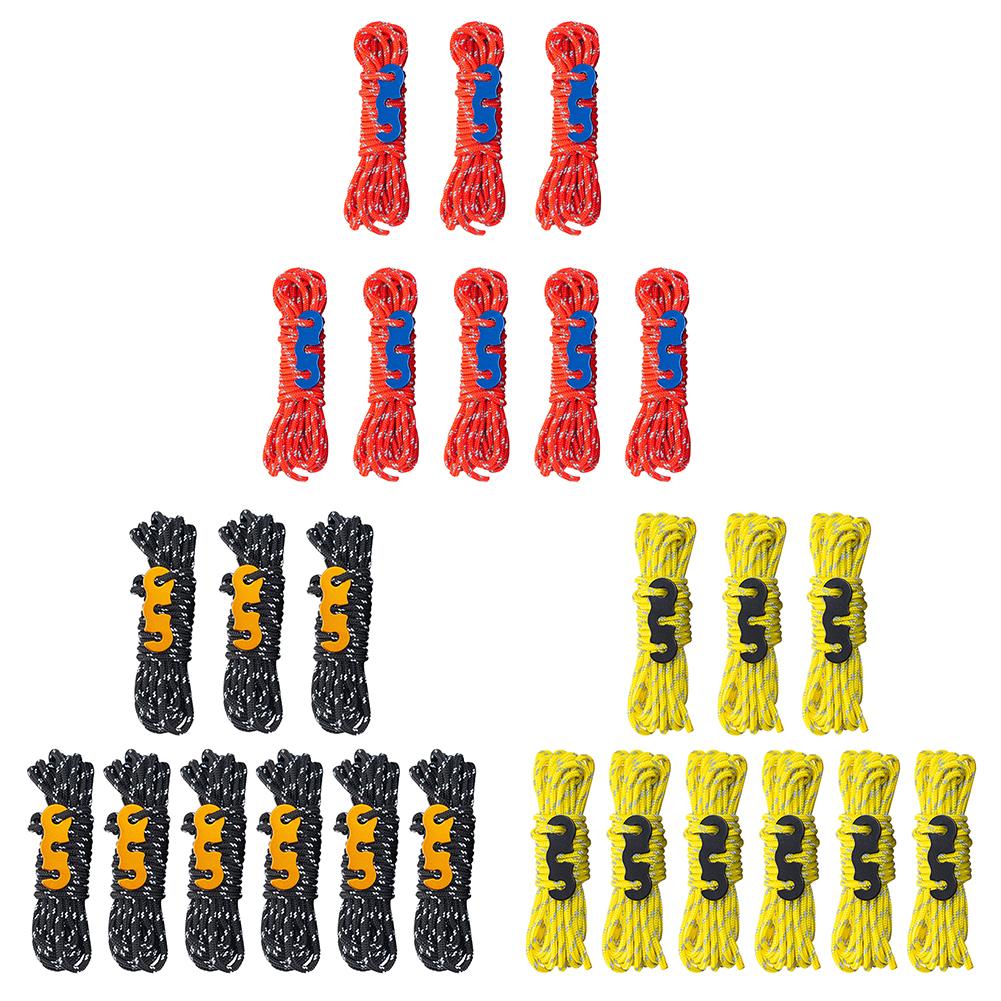 8Pcs 3mm Windproof Tent Rope Outdoor Tent Guy Ropes 13ft Tent Fixed Cord Line for Camping Hiking Canopy Shelter Outdoor Activity