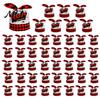 Halloween Souvenir Gift Packaging 48 Pcs Candy Bags, Kids Trick or Treat Goodie Cute Rabbit Transparent Cookie Bags with Drawstrings Ear Small Plastic