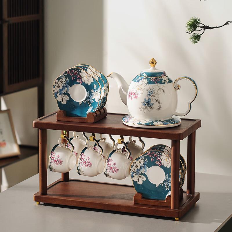 Naijiang Ceramic Chinese Tea Set with Rack