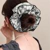 Retro Chinese Ink Painting Elastic Hair Tie - Slim Waist, Pleated, Multi-layer, High-end Design