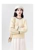 Women's Petite Thick Gray Sweater - Autumn/Winter 2026 Round Neck Knit Top