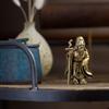 Seven Lucky Gods of Good Fortune: Fukurokuju (Fukurokuju) - Silky Gold - Sculptor: Makita Shuuun - Original: Antique Gold - Buddhist Statue - Ornament