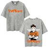 Washed Vintage Anime Haikyuu Kotaro Bokuto T-shirt Retro Manga Oversized T Shirts High Quality Cotton T-shirts Unisex