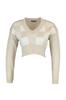 Women's Elegance Style Sweater Stone Crop Soft Textured Patterned Knitwear Sweater