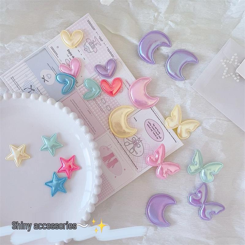 Shiny Leather Butterfly Heart Headband for DIY Hair Accessories and Gifts