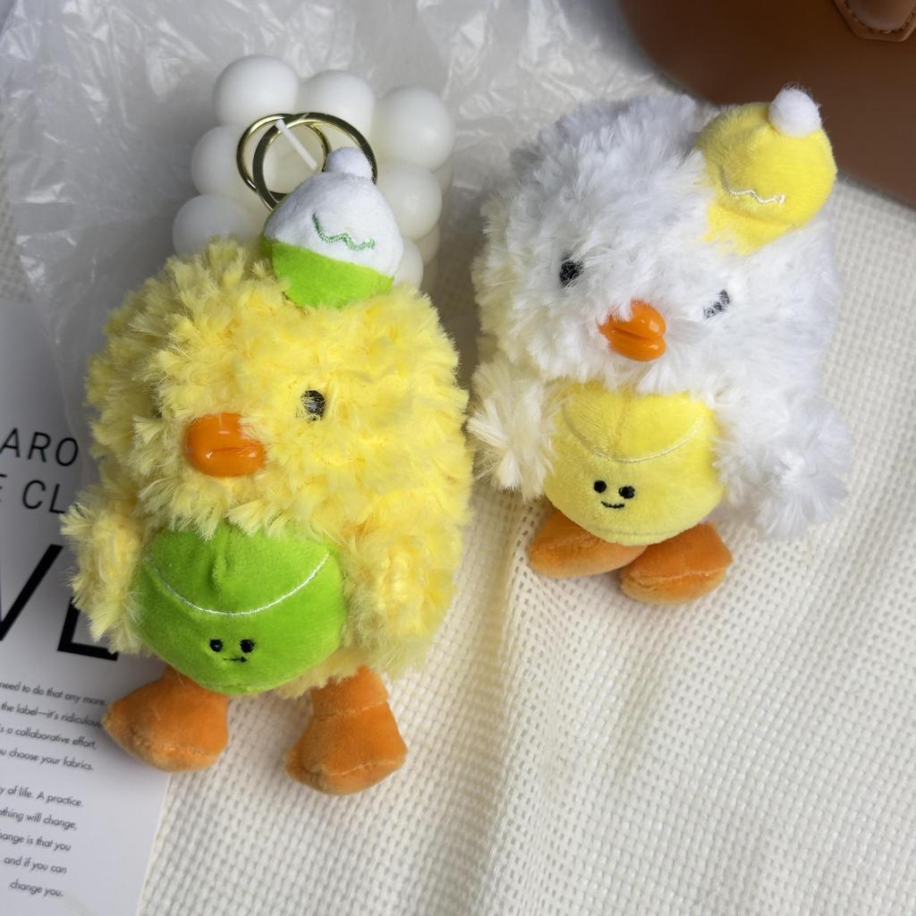 Popular Baseball Duck Plush Keychain - Cute Yellow Duck Small Doll Pendant