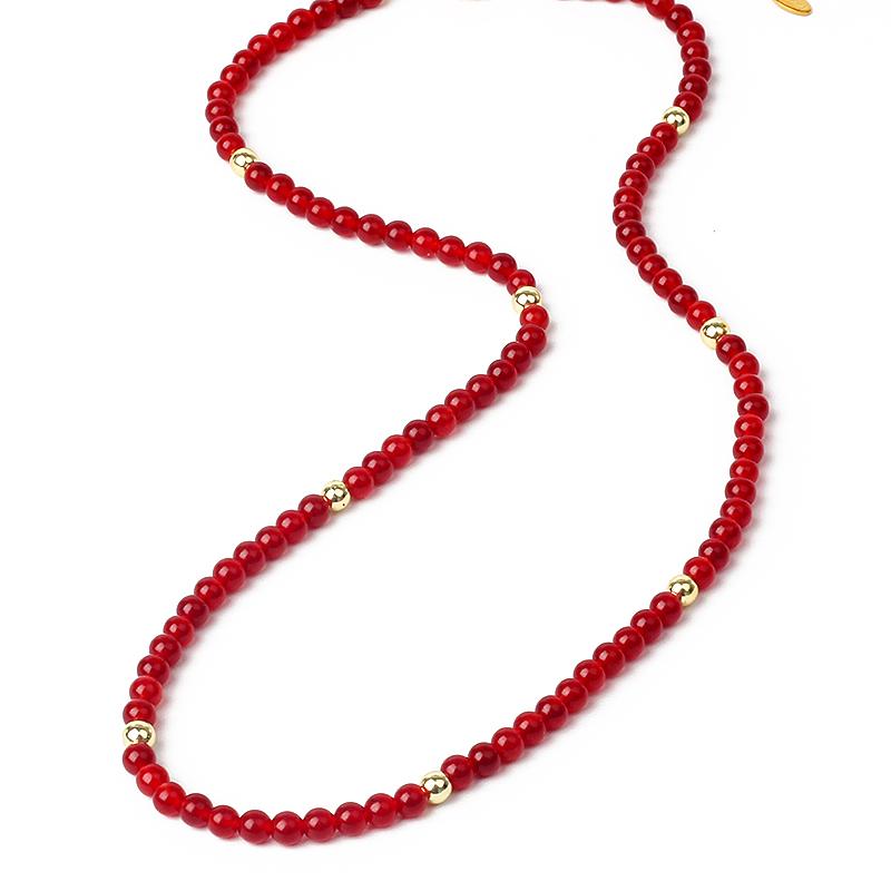 Reiki Nature Stones Necklaces for Women Fashion 4mm Bead Agates Quartz Crystal Lapis Lazuli Choker Men Female Jewelry Party Gift