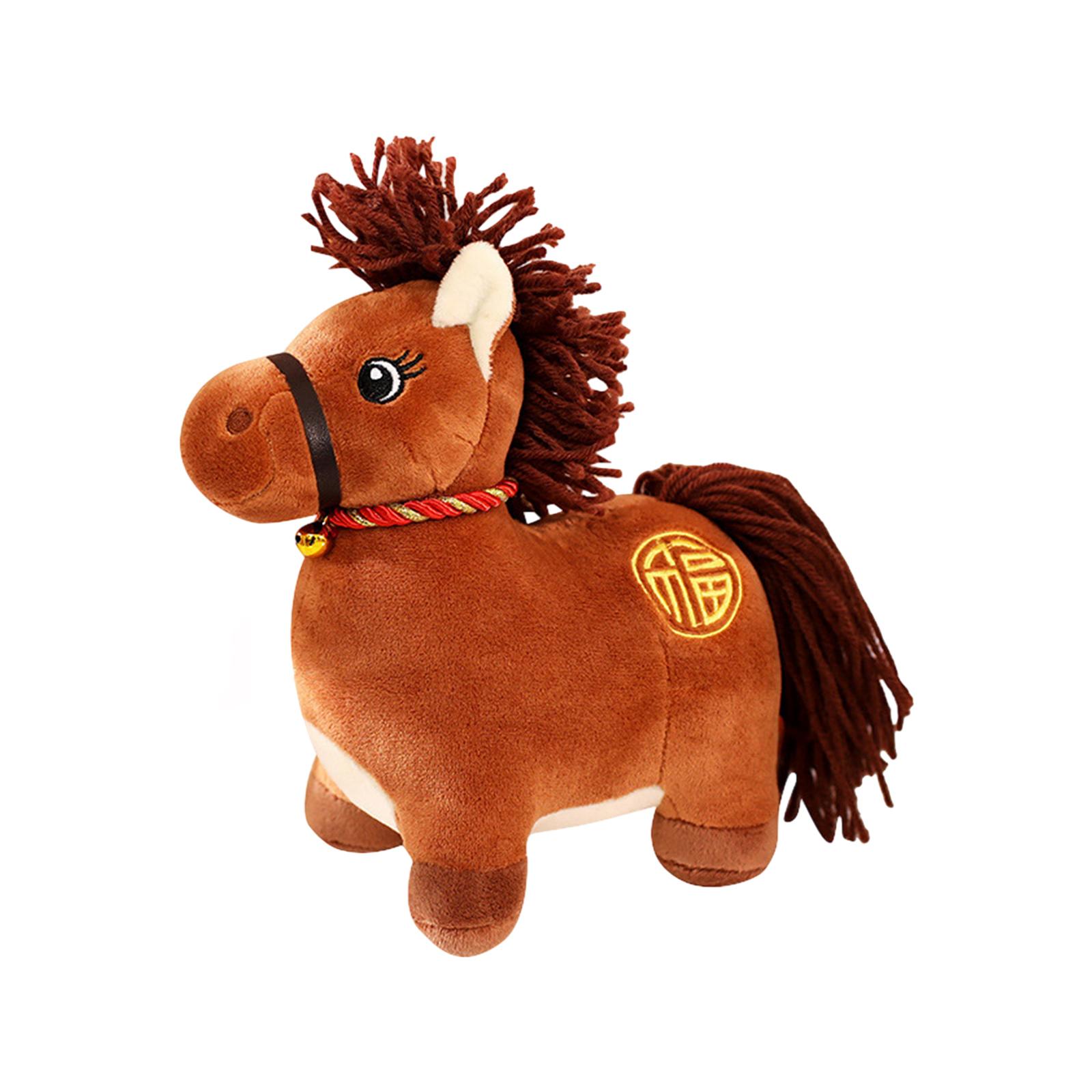 

Year Of Horse Colorful Stuffed Toy Doll - Cute Keychain Pendant For Bags & Grabbing Doll Machine One Size коричневий