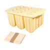 12 Cavity Silicone Popsicle, Easy-to-demold Silicone Ice, Ice Cream With Lid