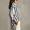 Women's Striped Long Sleeve Button Down Shirt for Casual Daily Wear