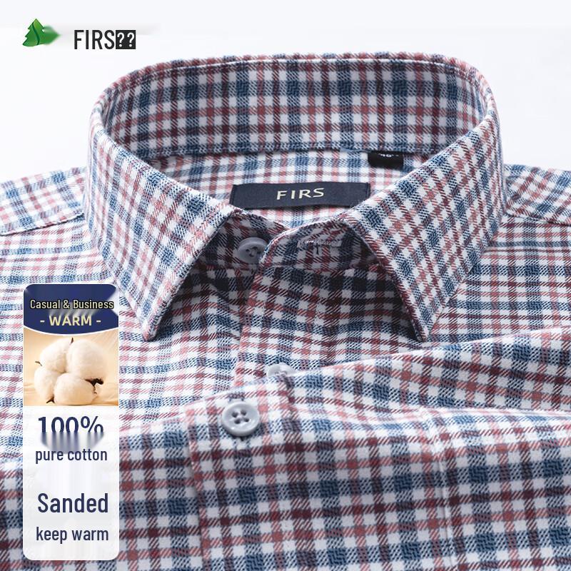 

Мужская фланелевая рубашка в клетку с длинным рукавом Shanshan 41