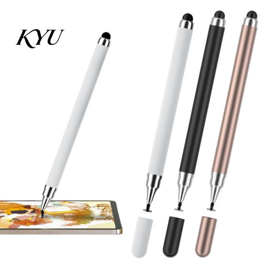 Portable Stylus Pen Dual Head for Touchscreen, Disc & Silicone Tip 2-in-1 Touch Screen Pen, Universal High Sensitivity Capacitive Tables Phones