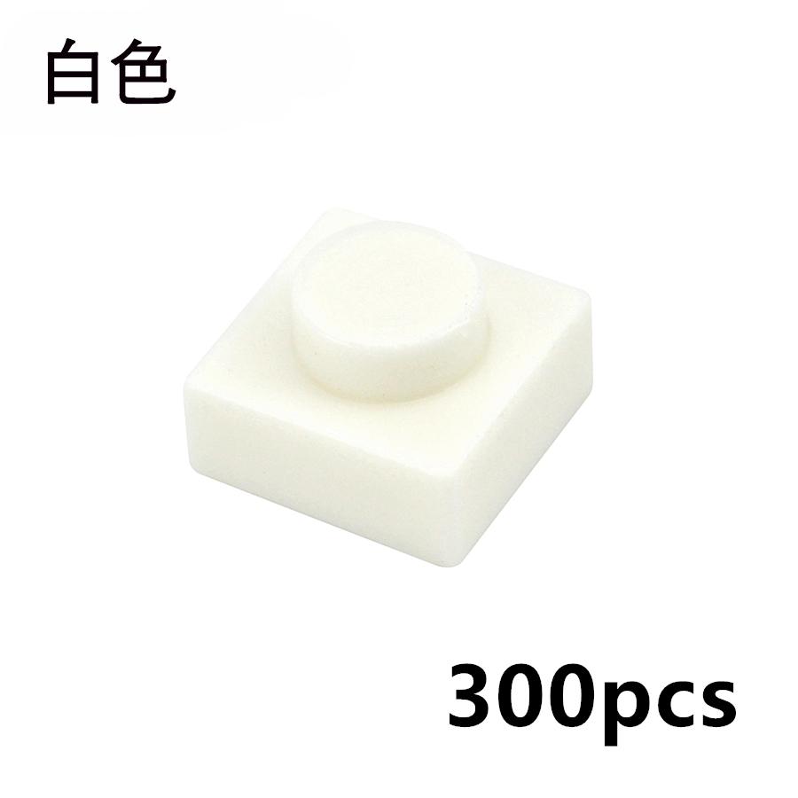 300 Stück DIY Partikel 3024 Dünne Bausteine 1x1 Noppen Steine Pädagogisches Zusammenbauen Konstruktion Kompatibel 3034 Kinderspielzeug