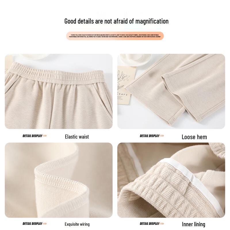 Hstyle Women's Wool Blend High-Waist Wide-Leg Trousers