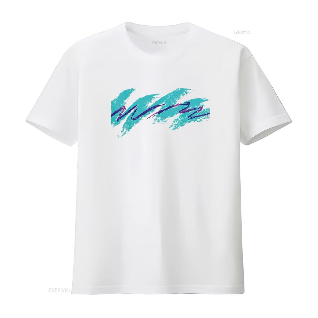 Millennials Geometric Nostalgia 90s T Shirt vintage Washed Stretched streetwear homme Slightly Breathable Versatile Casual