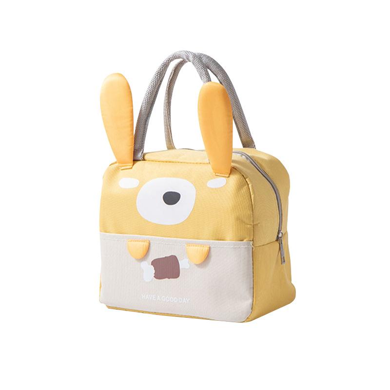 Cute Cartoon Lunch Bag Handheld Lunch Box Bag for Office Workers and Students Aluminum Foil Insulated Lunch Bag