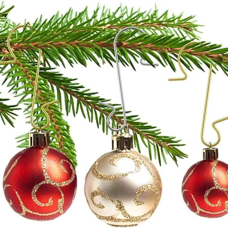 200 Pcs Colorful Christmas Ornament Hooks 50 Sets Xmas Tree Ball Hangers Holiday Party Decoration Accessories