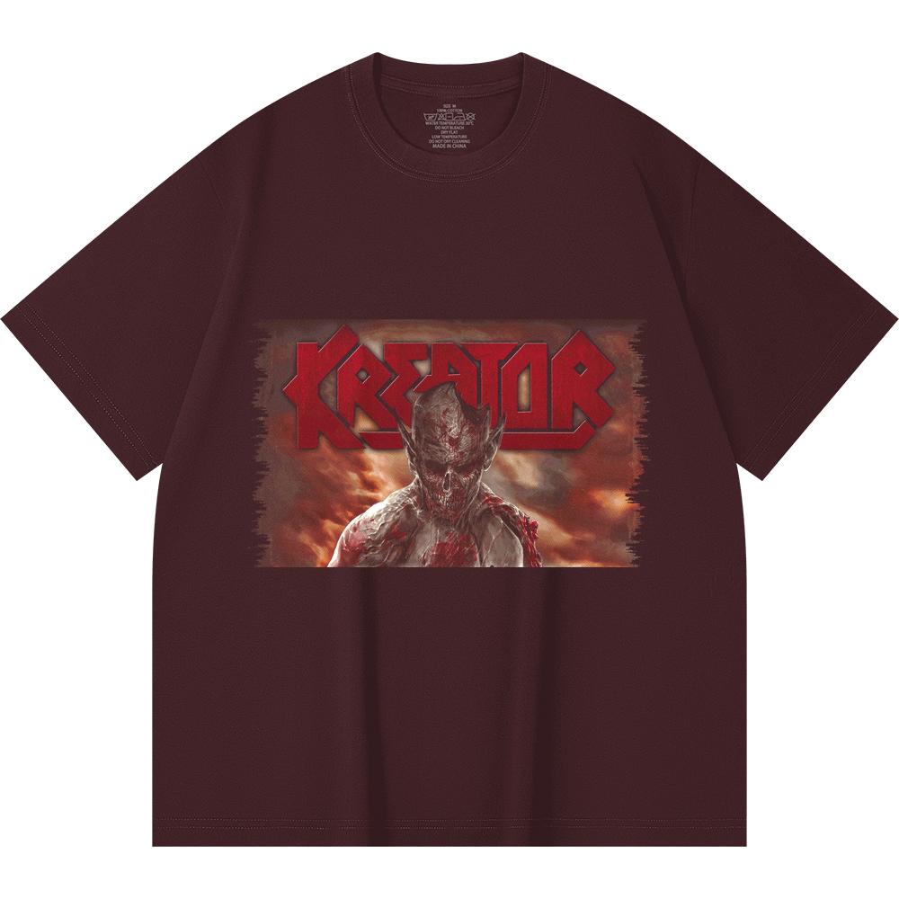 230 Gsm 100% Cotton Heavy Metal T-Shirt  Rock Band Popular Music Print Unisex Heavy Cotton T Shirt