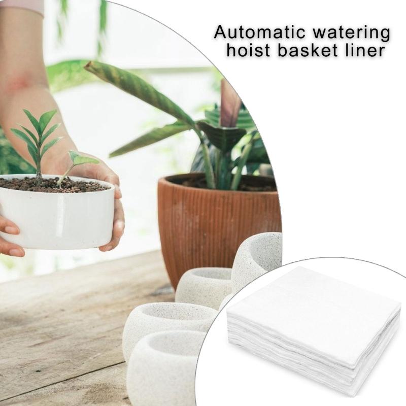10/20Pcs Watering Hanging Basket Liner for Hanging Basket Watering Liner Pad Plant Insert Watering Devices Replacement