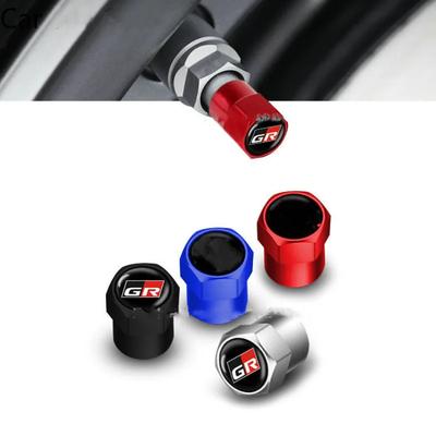 RE14Pcs Car Wheel Tire Valve Caps Air Stem For GR Sport Gazoo Racing Yaris 86 Corolla Hilux Supra C-HR Tyre Plug Accessories