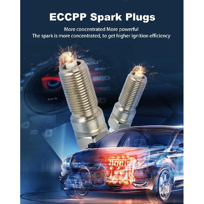 ECCPP Spark Plug Platinum Iridium Fit for Mazda for 6 2009-2012,for Mazda for CX- 2007-2012 Replacement for 5367 (6 Spark Plugs)