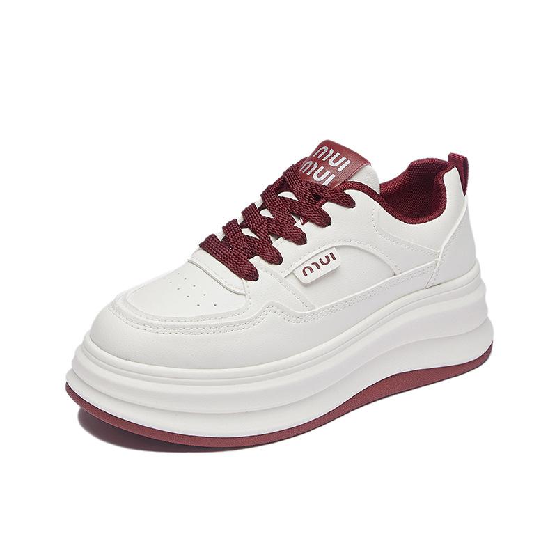 Frühling Studentenplattform Weißwand-Schuhe Damen-Größenzuwachs Mode Einfache Brot-Schuhe Klassische Sport- und Freizeitschuhe