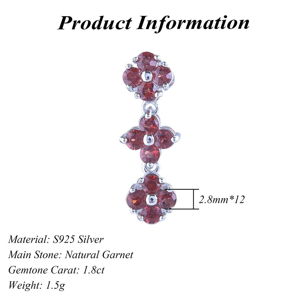 Factory Rhodium Plated 925 Sterling Silver Round Cut Natural Gemstone Clover Pendant for Women Gift Party Wear