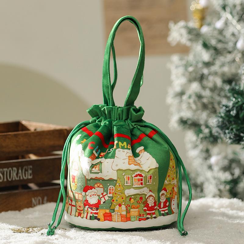 2025 Creative Christmas Gift Apple Box & Candy Drawstring Bag Handbag