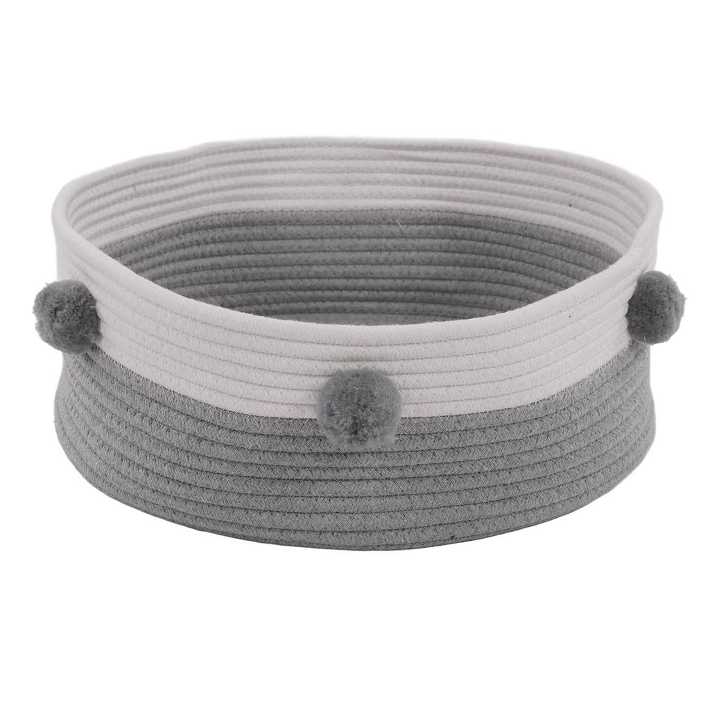 Cotton Rope Woven Cat Bed 4 Season Universal Scratch Bite Resistant Cat Bed Basket