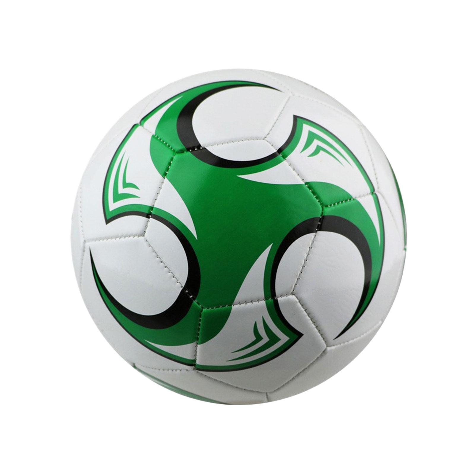

Size 5 Soccer Ball PVC Wearproof Anti Slip Outdoor Match Training Football Durable Game Ball for Sports зелений