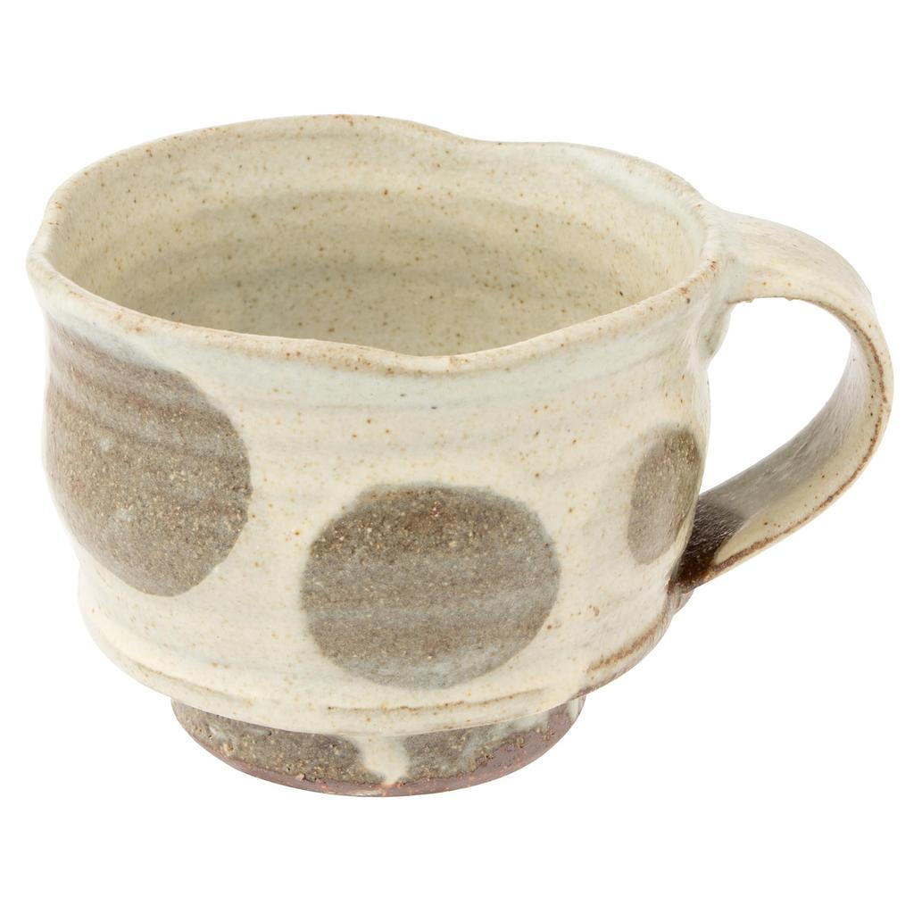 Marui Seito Shigaraki Ware Hechimon Mug, 320ml Capacity, Ball Pattern, White, MR-3-4473