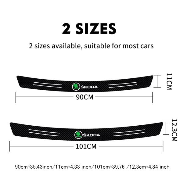 CGO1 Car Emblem Door Sill Protector Sticker Rear Trunk Film Accessories For Skoda Kodiaq Octavia Enyaq Kamiq Scala Rapid Superb MK2 3