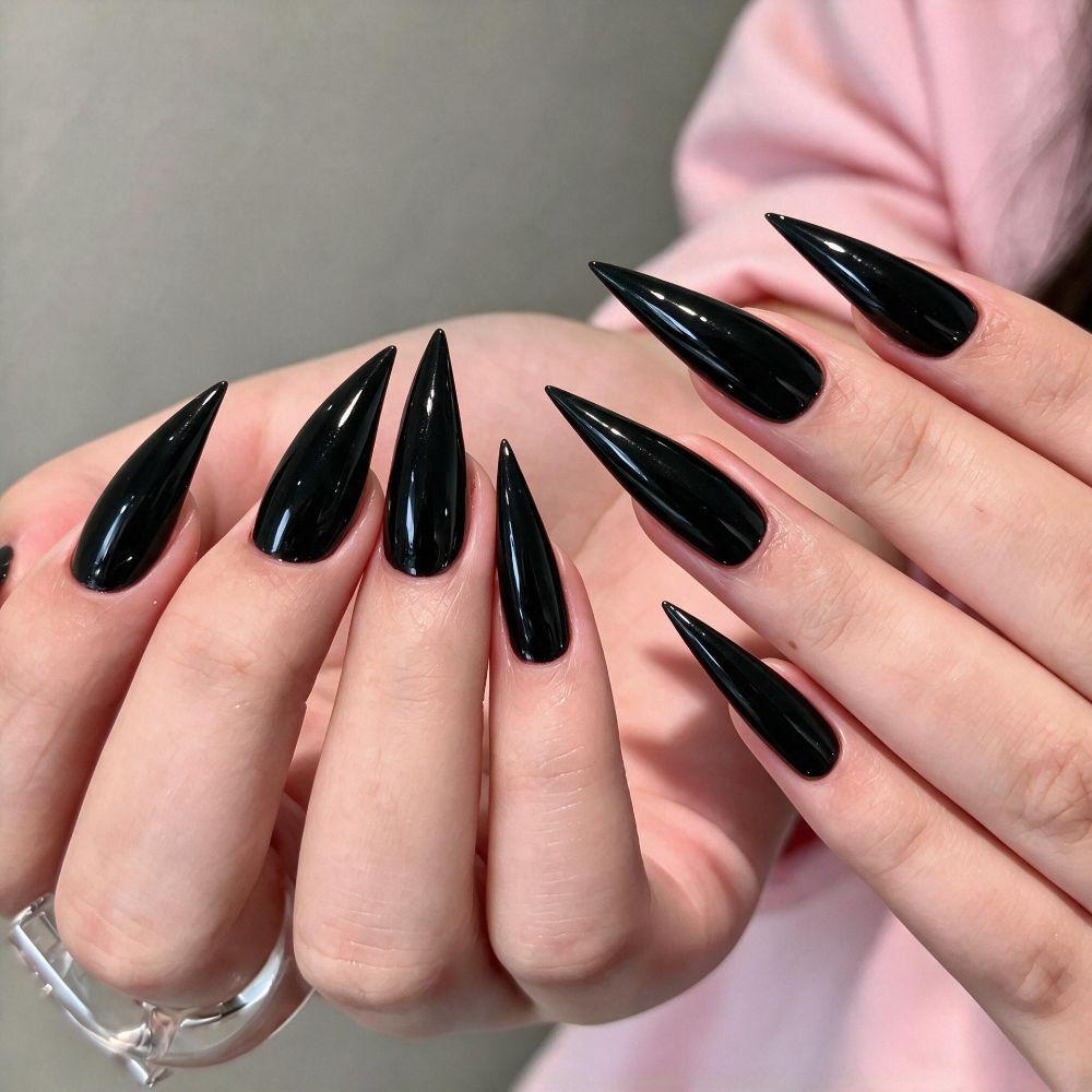 Gradient Halloween False Nails Wearable Nail Tips Set Durable Blood Stained Fake Nail Party