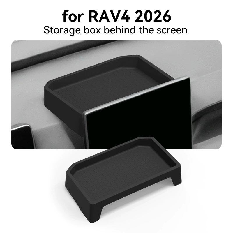 For Toyota RAV4 2026 2027 Dashboard Storage Tray Display Screen Rear Storage Box Tray Organizer Interior Accessories