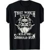 European Sizes Men' Viking Norse Warrior T-Shirt with Viking Skull & Battle Print