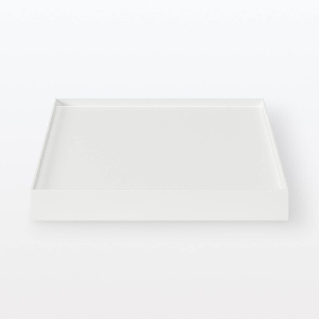 MUJI Polypropylene File Box Lid with Caster White 44902868 Standard, Attachment, Gray,