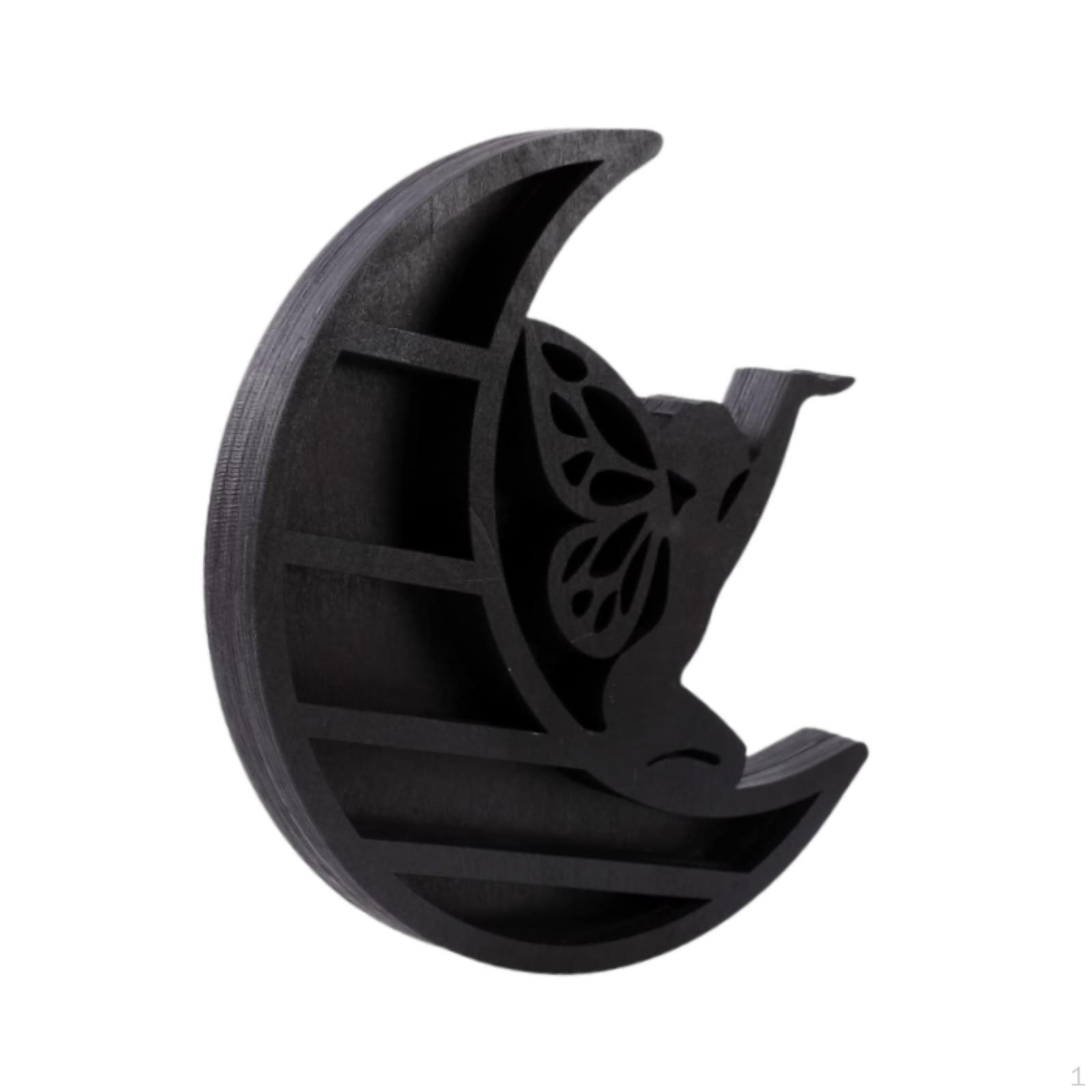 

Дерев яна Кристалічна Скеля Настінна Полиця для Дисплею Організатор Ювелірних Виробів Багатоцільова Сільська Полиця для Зберігання для Йоги Moon and Fairy