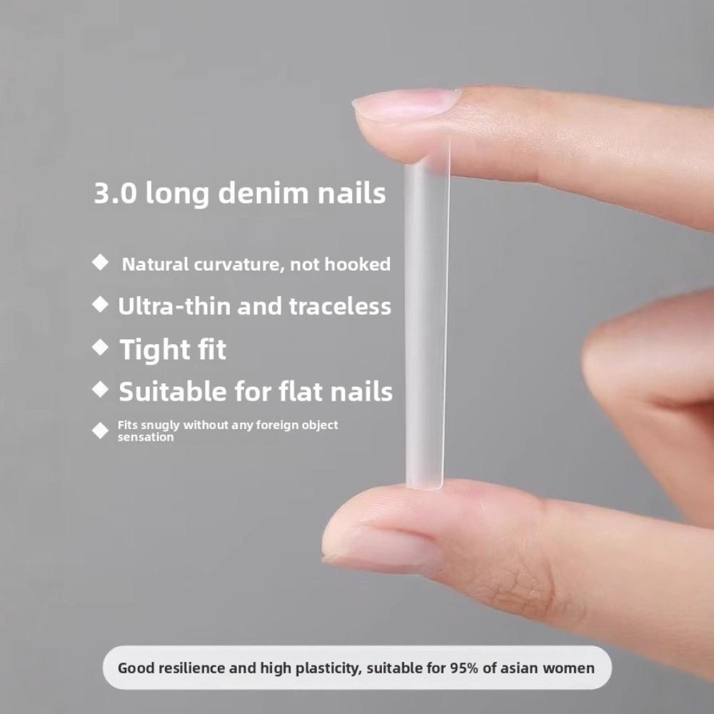 Coffin Shape Sandwich Nail Forms Ultra-Thin False Nails Nail Tips  for Profional Use In Nail Salons