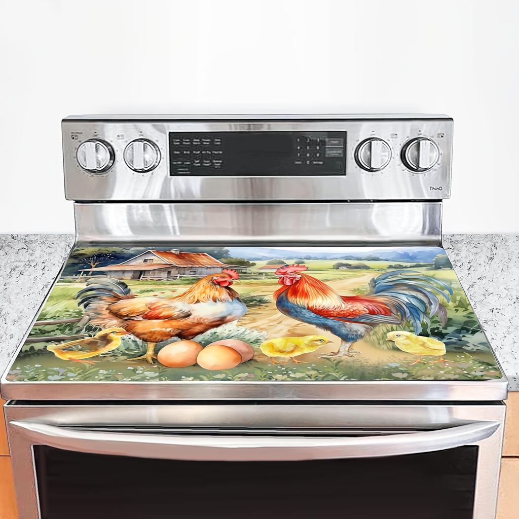 1 Stück Gummi-Abtropfmatte mit Hahn-Aufdruck für Café, Restaurant, Küche, Teppich, Tischgeschirr, langlebige Kieselgur-Tischmatte, Haustiermatte, Kaffeegeschirr